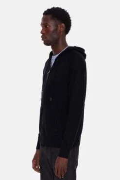 Blue&CreamNew Leo Zip Hoodie With Pockets - Black -ANINE BING || ULLA JOHNSON || AGOLDE Shop New Leo Zip Hoodie With Pockets Black 20231030190705 1