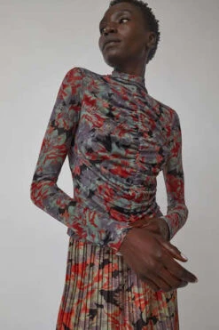 No.6Store Kara Top - Flame Camellia