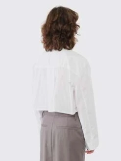 RemainPoplin Cropped Shirt - Bright White 5 RemainPoplin Cropped Shirt - Bright White -ANINE BING || ULLA JOHNSON || AGOLDE Shop Poplin Cropped Shirt 20231016145109