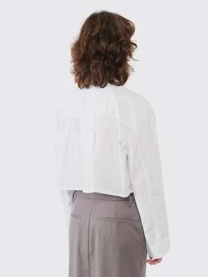 RemainPoplin Cropped Shirt - Bright White 3 RemainPoplin Cropped Shirt - Bright White - Image 3
