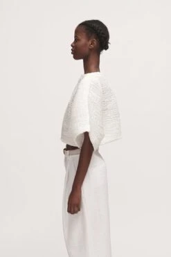 Rachel ComeySomera Top - Off White Smocked Cotton 6 Rachel ComeySomera Top - Off White Smocked Cotton -ANINE BING || ULLA JOHNSON || AGOLDE Shop Rachel Comey Somera Top Off White Smocked Cotton 20230317085710 1