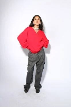 Maryam Nassir ZadehDavis Sweater - Red -ANINE BING || ULLA JOHNSON || AGOLDE Shop Red Davis Sweater 20231030022131 1