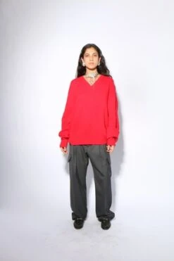 Maryam Nassir ZadehDavis Sweater - Red -ANINE BING || ULLA JOHNSON || AGOLDE Shop Red Davis Sweater 20231030022133