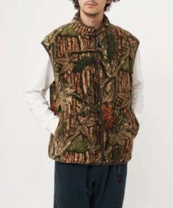 GramicciReversible Fleece Vest - Leaf Camo