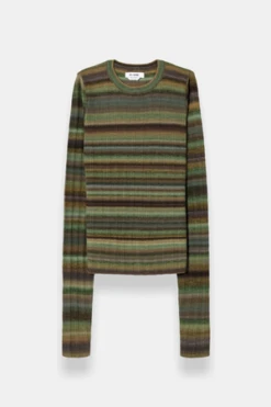 RE/DONERib Crew Neck - Green Dye