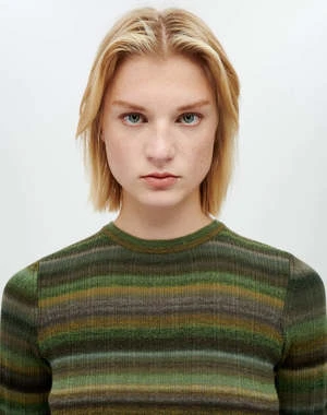 RE/DONERib Crew Neck - Green Dye 4 RE/DONERib Crew Neck - Green Dye - Image 4