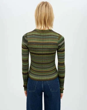 RE/DONERib Crew Neck - Green Dye 5 RE/DONERib Crew Neck - Green Dye - Image 5