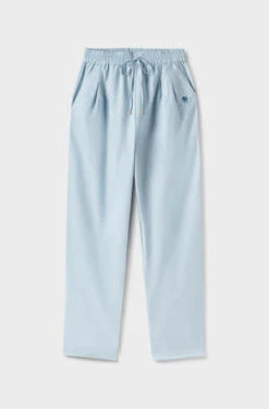 Silk LaundryCotton Silk Slouch Pants - Sky