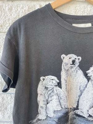 The Great.The Boxy Crew W/ Polar Bears Graphics - Washed Black 3 The Great.The Boxy Crew W/ Polar Bears Graphics - Washed Black - Image 3