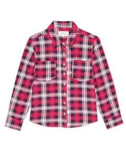 The Great.The Scouting Shirt - Fuchsia Plaid