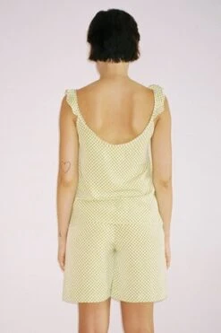 KkCoTidal Tank - Lime/White Checker -ANINE BING || ULLA JOHNSON || AGOLDE Shop Tidal Tank in Lime White Checker 20200724054626 1