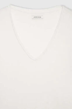 Anine BingVale Cashmere Blend Tee - Off White -ANINE BING || ULLA JOHNSON || AGOLDE Shop Vale Tee in Off White Cashmere Blend 20231018212157 1