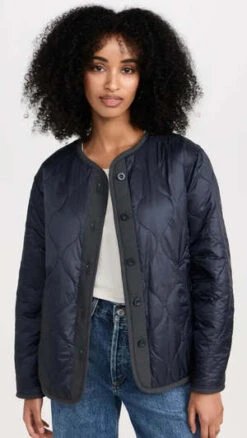 VelvetMarissa Quilted Jacket - Navy