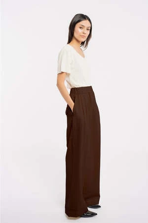 LAUDE THE LABELHepburn Trousers - Basalt Brown -ANINE BING || ULLA JOHNSON || AGOLDE Shop hepburn trousers 20231026011759