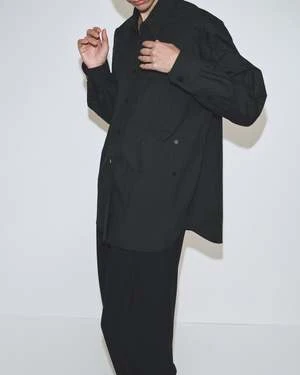 Mijeong ParkOversized Shirt - Black 1 Mijeong ParkOversized Shirt - Black